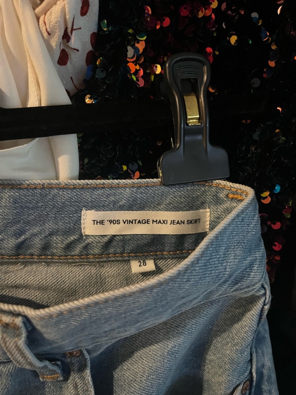 Denim Forum (The 90s Vintage Maxi Jean skirt ) size 28 - Picture 3 of 8